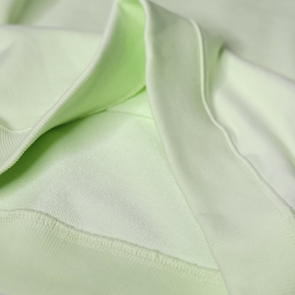 Helmut Lang Embroidered French Cotton Terry Hoodie Neon Lime Women's XS - Picture 10 of 15